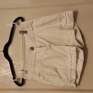 Vintage Bebe White Dress Shorts